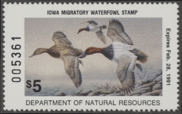 Picture of 1990 Iowa Duck Stamp MNH VF