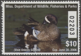 Picture of 2005 Mississippi Duck Stamp MNH VF