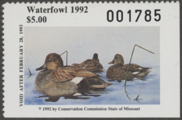 Picture of 1992 Missouri Duck Stamp MNH VF