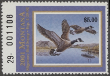 Picture of 2001 Montana Duck Stamp MNH VF