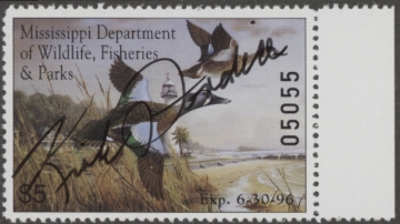 Picture of 1995 Mississippi Duck Stamp Governor's Edition MNH VF