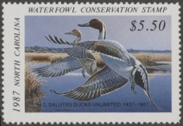 Picture of 1987 North Carolina Duck Stamp MNH VF