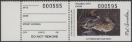 Picture of 1993 Missouri Duck Stamp Governor's Edition MNH VF