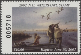 Picture of 2002 North Carolina Duck Stamp MNH VF