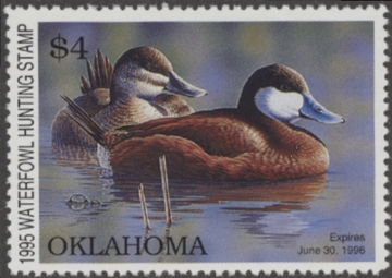 Picture of 1995 Oklahoma Duck Stamp MNH VF