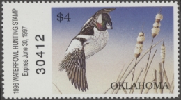 Picture of 1996 Oklahoma Duck Stamp MNH VF
