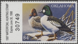 Picture of 1997 Oklahoma Duck Stamp MNH VF
