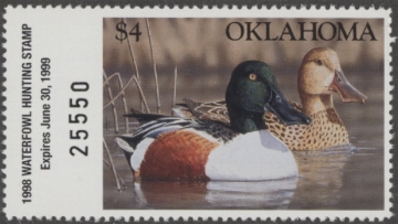 Picture of 1998 Oklahoma Duck Stamp MNH VF