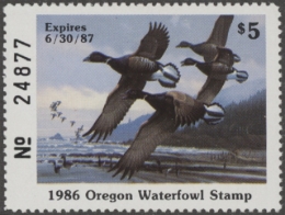 Picture of 1986 Oregon Duck Stamp MNH VF