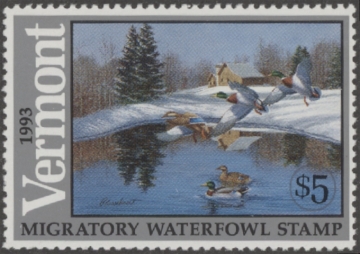 Picture of 1993 Vermont Duck Stamp MNH VF
