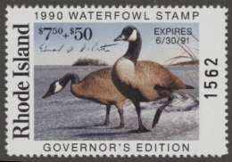 Picture of 1990 Rhode Island Duck Stamp Governor's Edition MNH VF