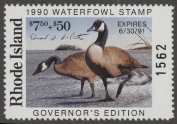 Picture of 1990 Rhode Island Duck Stamp Governor's Edition MNH VF