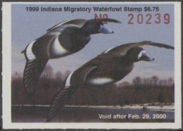 Picture of 1999 Indiana Duck Stamp MNH VF