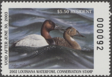 Picture of 2002 Louisiana Duck Stamp MNH VF
