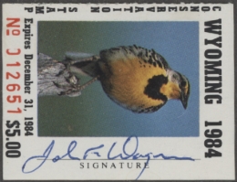 Picture of 1984 Wyoming Duck Stamp - First of State