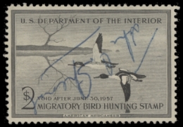 Picture of RW23 1956 Duck Stamp  Used F-VF