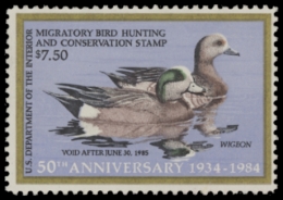 Picture of RW51 1984 Duck Stamp  Unsigned F-VF