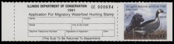 Picture of 1991 Illinois Duck Stamp Governor's Edition MNH VF