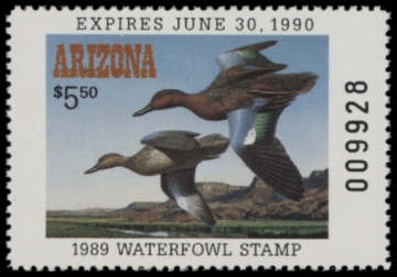 Picture of 1989 Arizona Duck Stamp MNH VF
