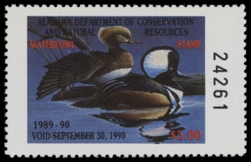 Picture of 1989 Alabama Duck Stamp MNH VF