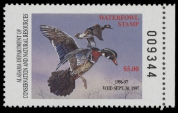 Picture of 1996 Alabama Duck Stamp MNH VF