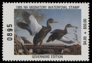 Picture of 1989 New Hampshire Duck Stamp - Governor's Edition MNH VF