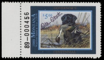 Picture of 1989 Montana Duck Stamp - Governor's Edition MNH VF