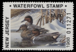 Picture of 1988 Non-resident New Jersey Duck Stamp MNH VF