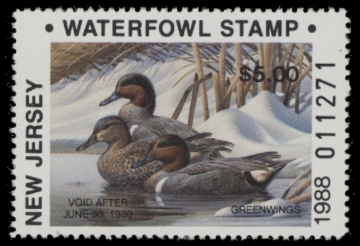 Picture of 1988 Non-resident New Jersey Duck Stamp MNH VF