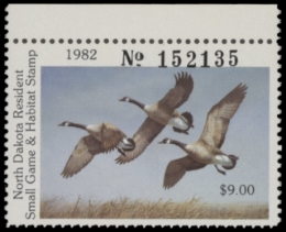 Picture of 1982 North Dakota Duck Stamp - First of State MNH VF