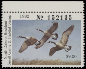 Picture of 1982 North Dakota Duck Stamp - First of State MNH VF