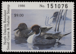 Picture of 1986 North Dakota Duck Stamp MNH VF