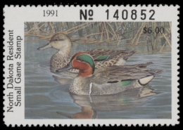Picture of 1991 North Dakota Duck Stamp MNH VF