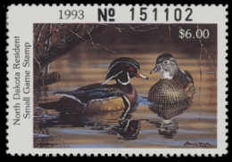 Picture of 1993 North Dakota Duck Stamp MNH VF