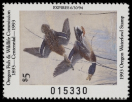 Picture of 1993 Oregon Duck Stamp MNH VF