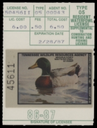 Picture of 1986 Tennessee Duck Stamp MNH VF
