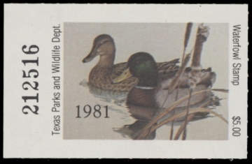 Picture of 1981 Texas Duck Stamp - First of State MNH VF
