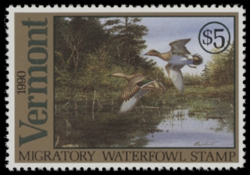 Picture of 1990 Vermont Duck Stamp MNH VF