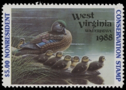Picture of 1988 West Virginia Duck Stamp MNH VF