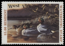 Picture of 1994 West Virginia Duck Stamp MNH VF