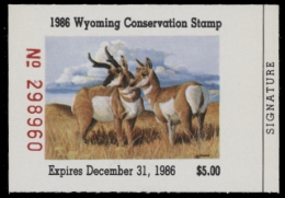 Picture of 1986 Wyoming Duck Stamp MNH VF