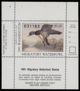 Picture of 1991 Washington Duck Stamp MNH VF