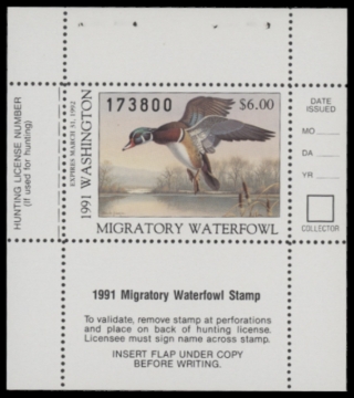 Picture of 1991 Washington Duck Stamp MNH VF