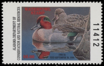 Picture of 1993 Alabama Duck Stamp MNH VF