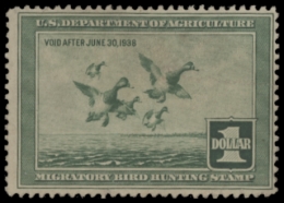 Picture of RW4 1937 Duck Stamp  MLH F-VF