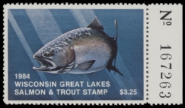 Picture of 1984 Wisconsin Great Lakes Salmon & Trout Stamp  MNH VF