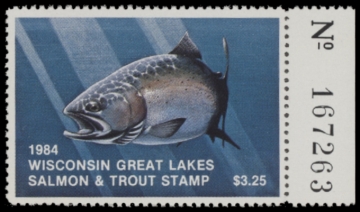 Picture of 1984 Wisconsin Great Lakes Salmon & Trout Stamp  MNH VF