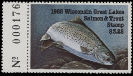 Picture of 1985 Wisconsin Great Lakes Salmon & Trout Stamp  MNH VF