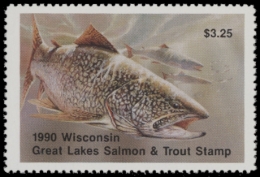 Picture of 1990 Wisconsin Great Lakes Salmon & Trout Stamp  MNH VF