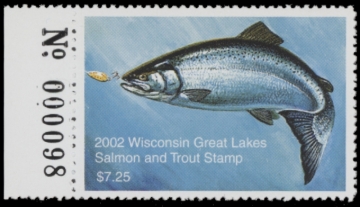 Picture of 2002 Wisconsin Great Lakes Salmon & Trout Stamp  MNH VF